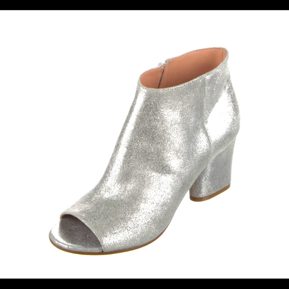 Maison Margiela Silver Peeptoe Booties